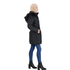Puffer Coat for Women - Mid-Length Quilted Warm Winter Jacket