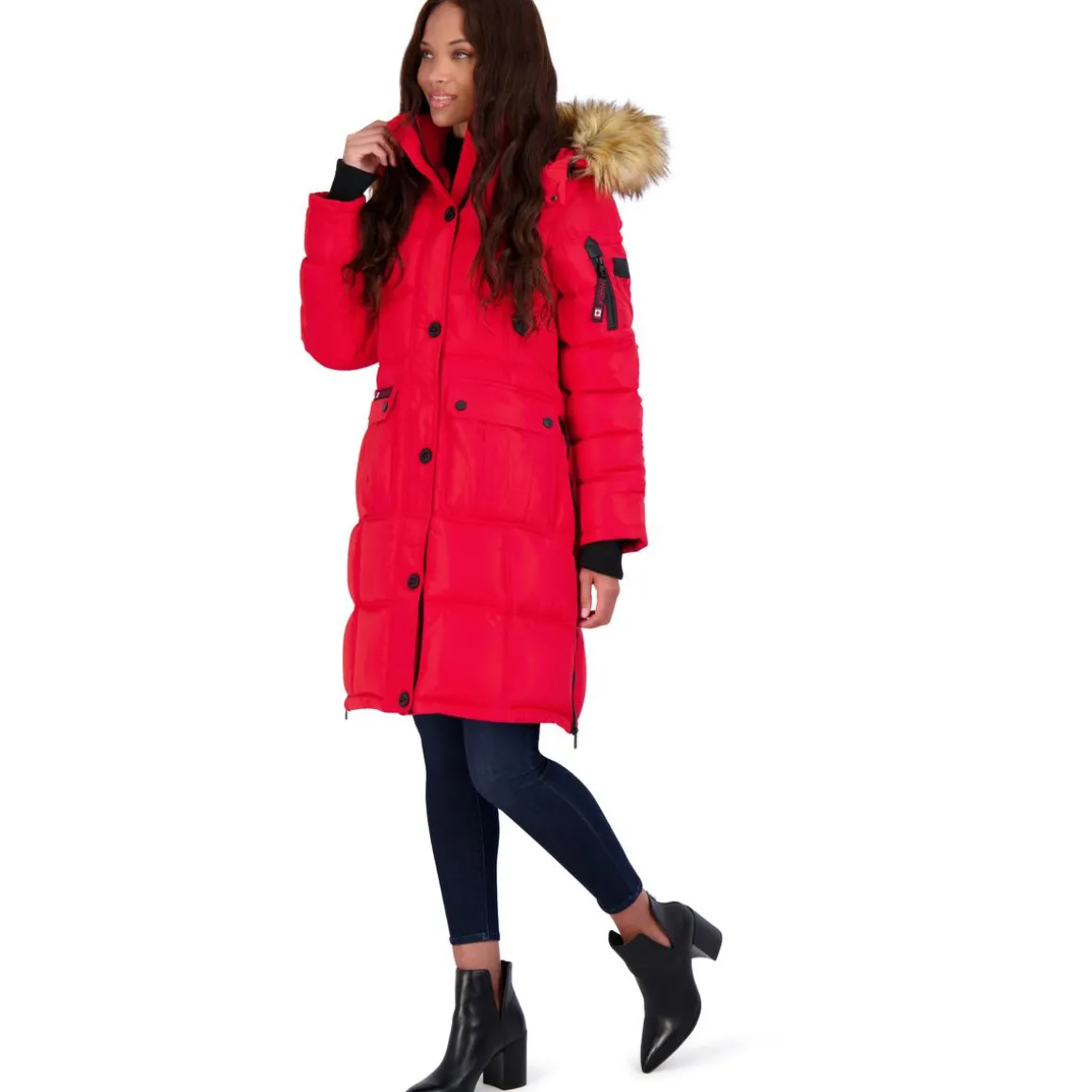 Puffer Coat for Women- Long Faux Fur Insulated Winter Jacket