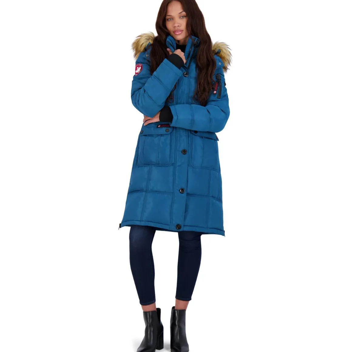Puffer Coat for Women- Long Faux Fur Insulated Winter Jacket