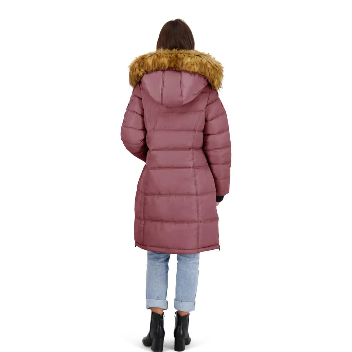 Puffer Coat for Women- Long Faux Fur Insulated Winter Jacket