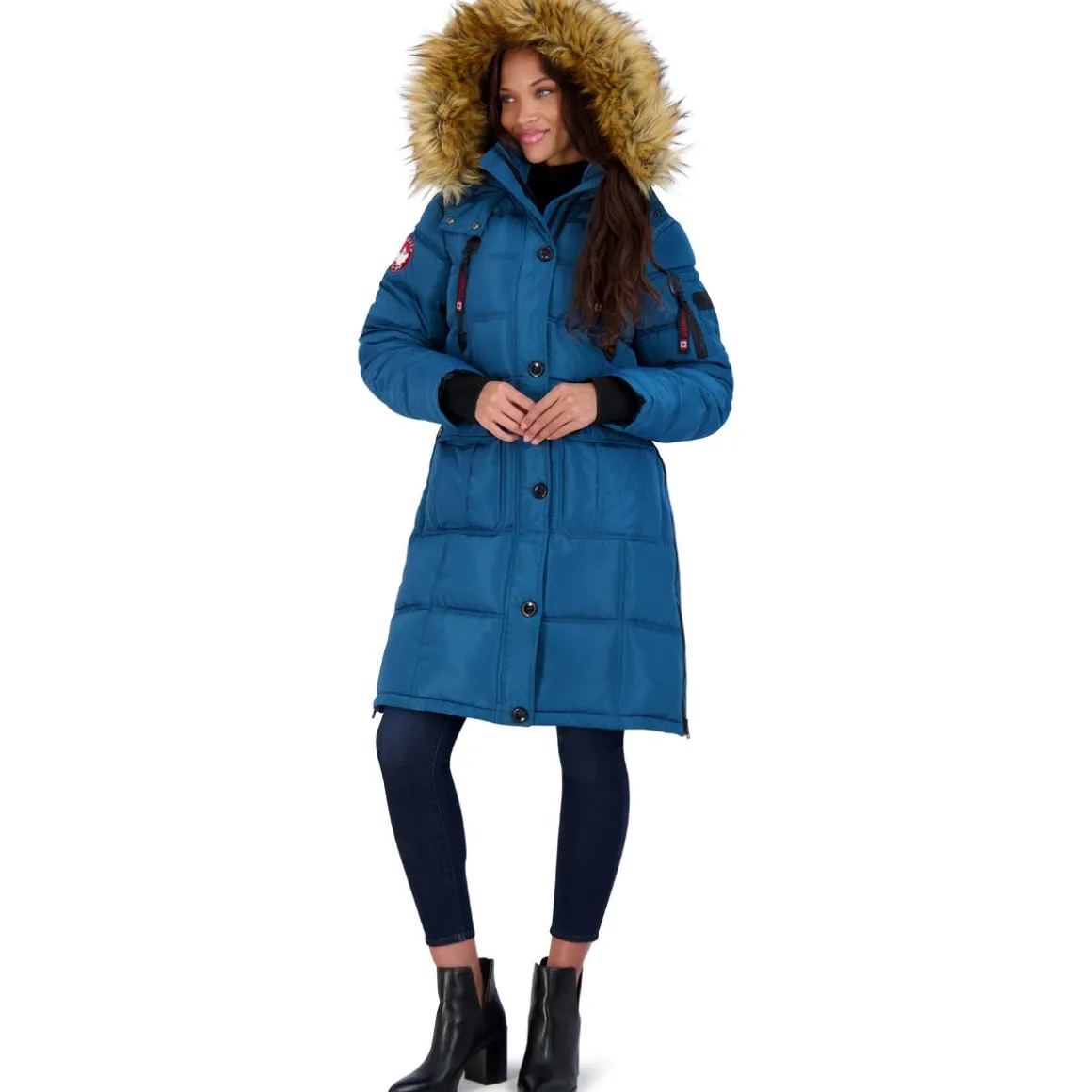 Puffer Coat for Women- Long Faux Fur Insulated Winter Jacket