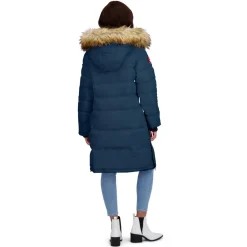 Puffer Coat for Women- Long Faux Fur Insulated Winter Jacket