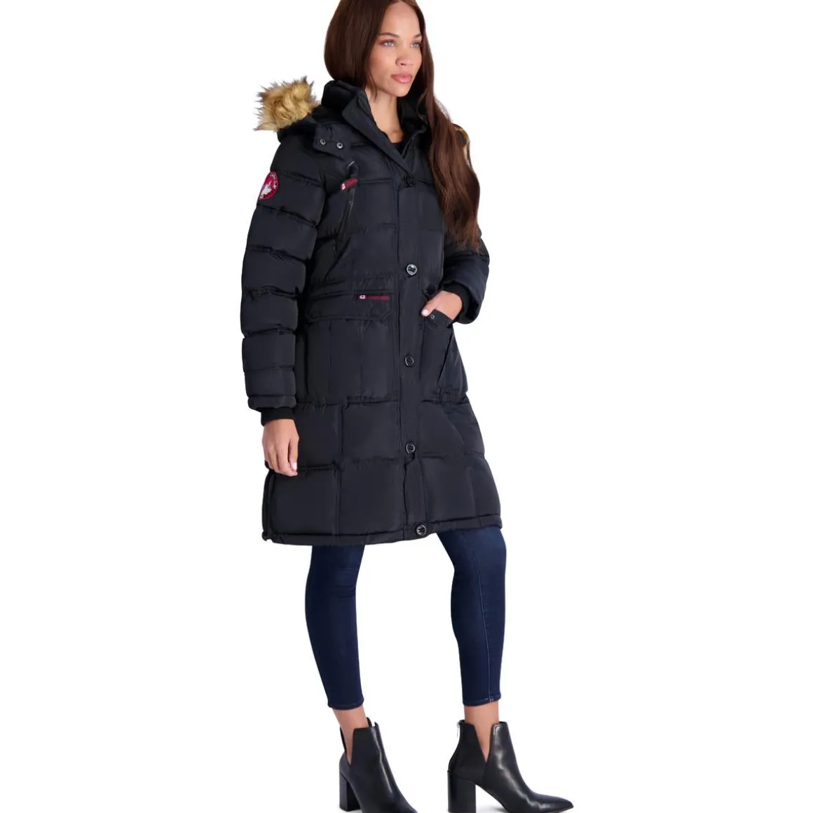 Puffer Coat for Women- Long Faux Fur Insulated Winter Jacket