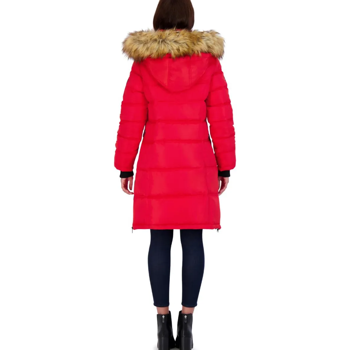 Puffer Coat for Women- Long Faux Fur Insulated Winter Jacket