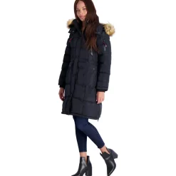 Puffer Coat for Women- Long Faux Fur Insulated Winter Jacket