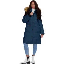 Puffer Coat for Women- Long Faux Fur Insulated Winter Jacket