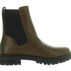 Pull-On Chelsea Lugsole Boots Comfort Insole Mid-Calf Boots