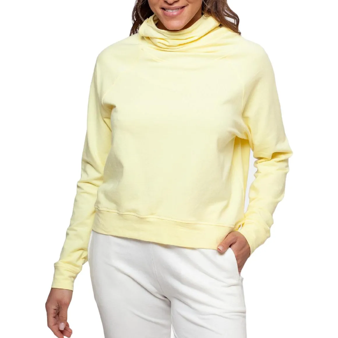 Pullover Built-In Mask Crewneck Sweater