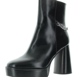 PW24E Logo Leather Motorcycle Boots