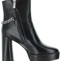 PW24E Logo Leather Motorcycle Boots