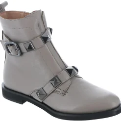 Pyramid Leather Studded Booties