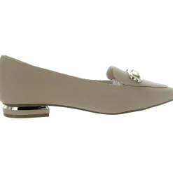 Quilsee Faux Leather Embellished Loafers