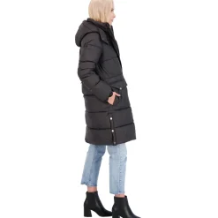 Quilted Faux Fur Lined Long Winter Puffer Coat