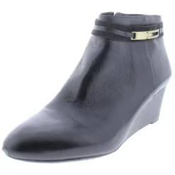 Quimby Leather Wedge Booties