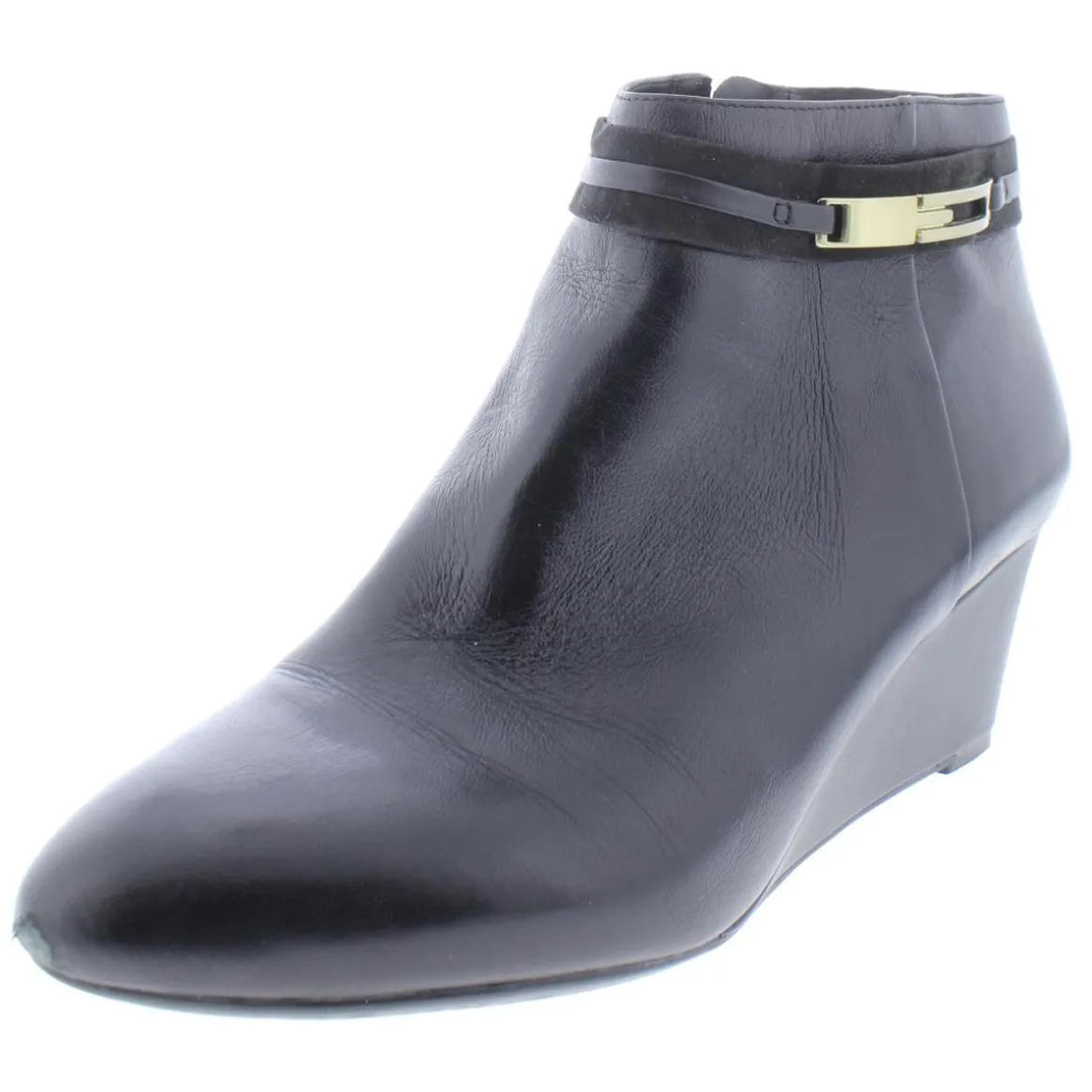 Quimby Leather Wedge Booties