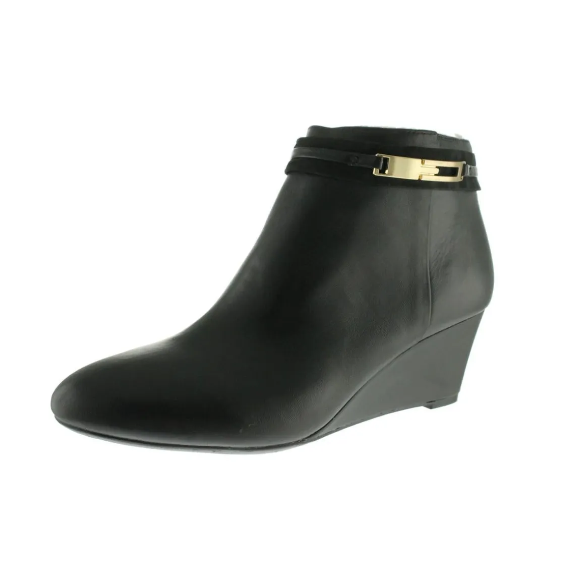 Quimby Leather Wedge Booties