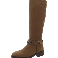 Quin Leather Chain Knee-High Boots