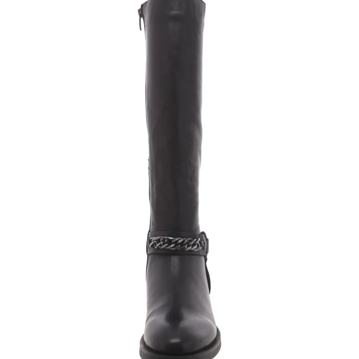 Quin Leather Chain Knee-High Boots