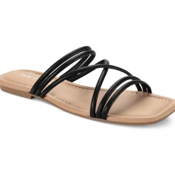 Quinley Slip On Square Toe Strappy Sandals