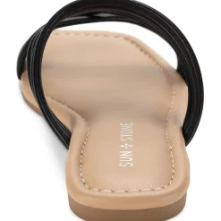 Quinley Slip On Square Toe Strappy Sandals