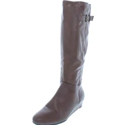 Rainne Faux Leather Knee-High Riding Boots