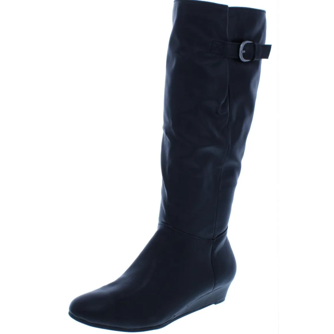 Rainne Faux Leather Knee-High Riding Boots
