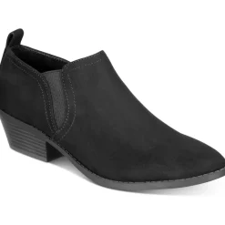 Raniaa Faux Suede Ankle Block Heels