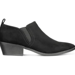 Raniaa Faux Suede Ankle Block Heels