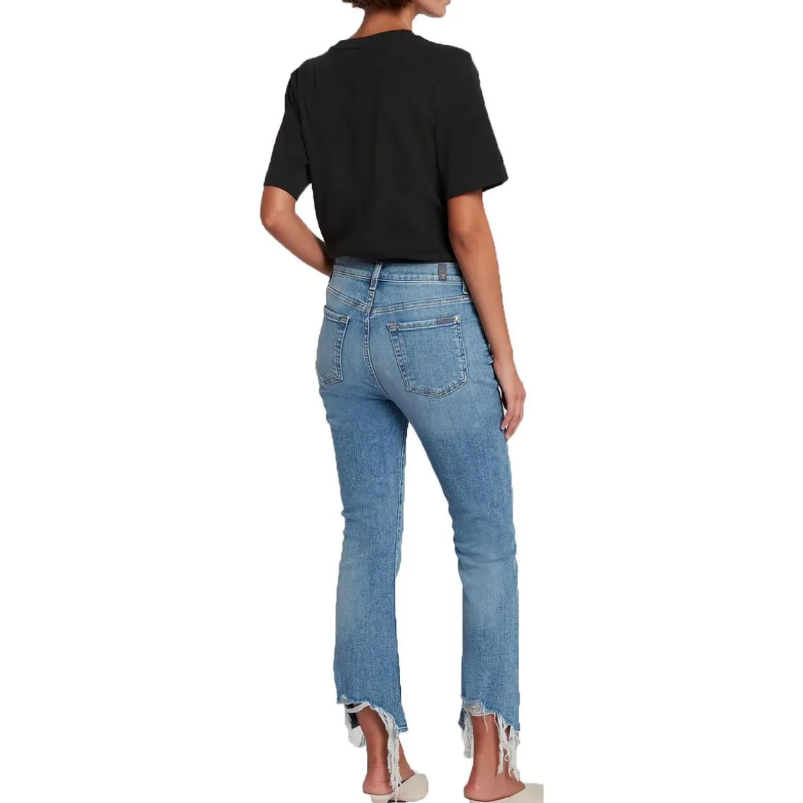 Raw Hem Denim Slim Jeans