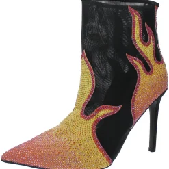 Rayenn Faux Suede Rhinestone Ankle Boots