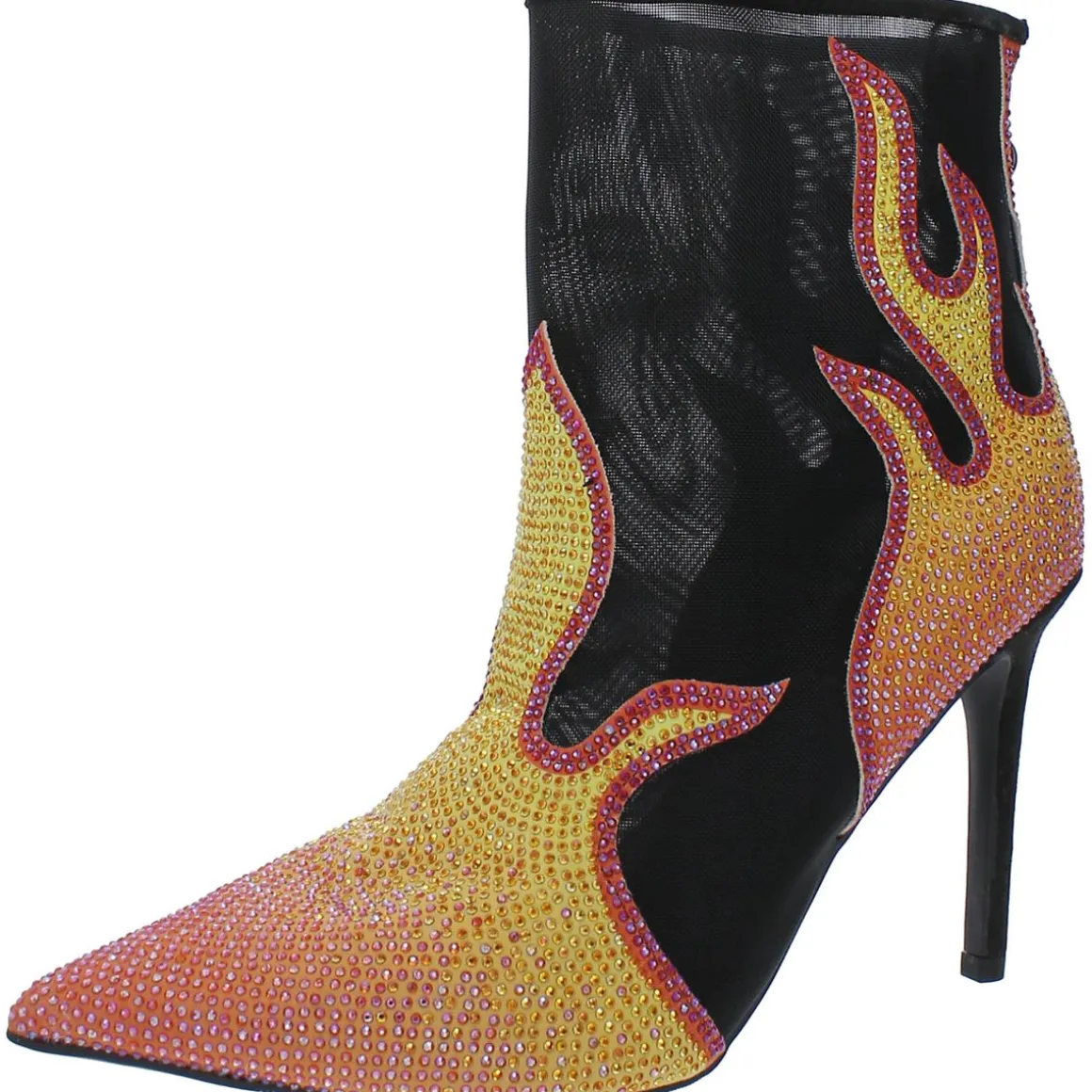 Rayenn Faux Suede Rhinestone Ankle Boots