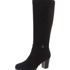 Reach Up Faux Suede Zip Up Knee-High Boots