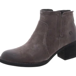 Reece Zipper Nubuck Ankle Boots