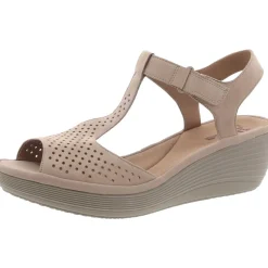 Reedly Waylin Leather Perforated Wedge Sandals
