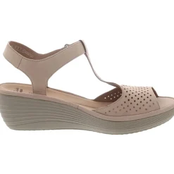 Reedly Waylin Leather Perforated Wedge Sandals