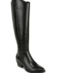 Reese Faux Leather Block Heel Knee-High Boots