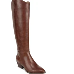 Reese Faux Leather Block Heel Knee-High Boots