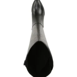 Reese Faux Leather Block Heel Knee-High Boots