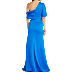 Remi Pleated Satin Evening Dress