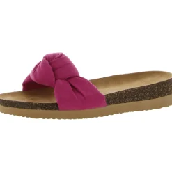 Reunion Faux Suede Slip On Wedge Sandals