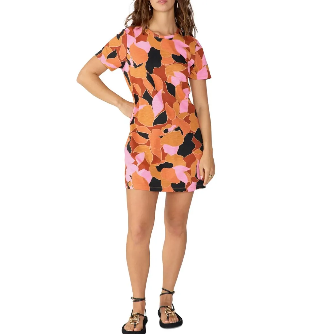 Reveal Cut-Out Mini T-Shirt Dress