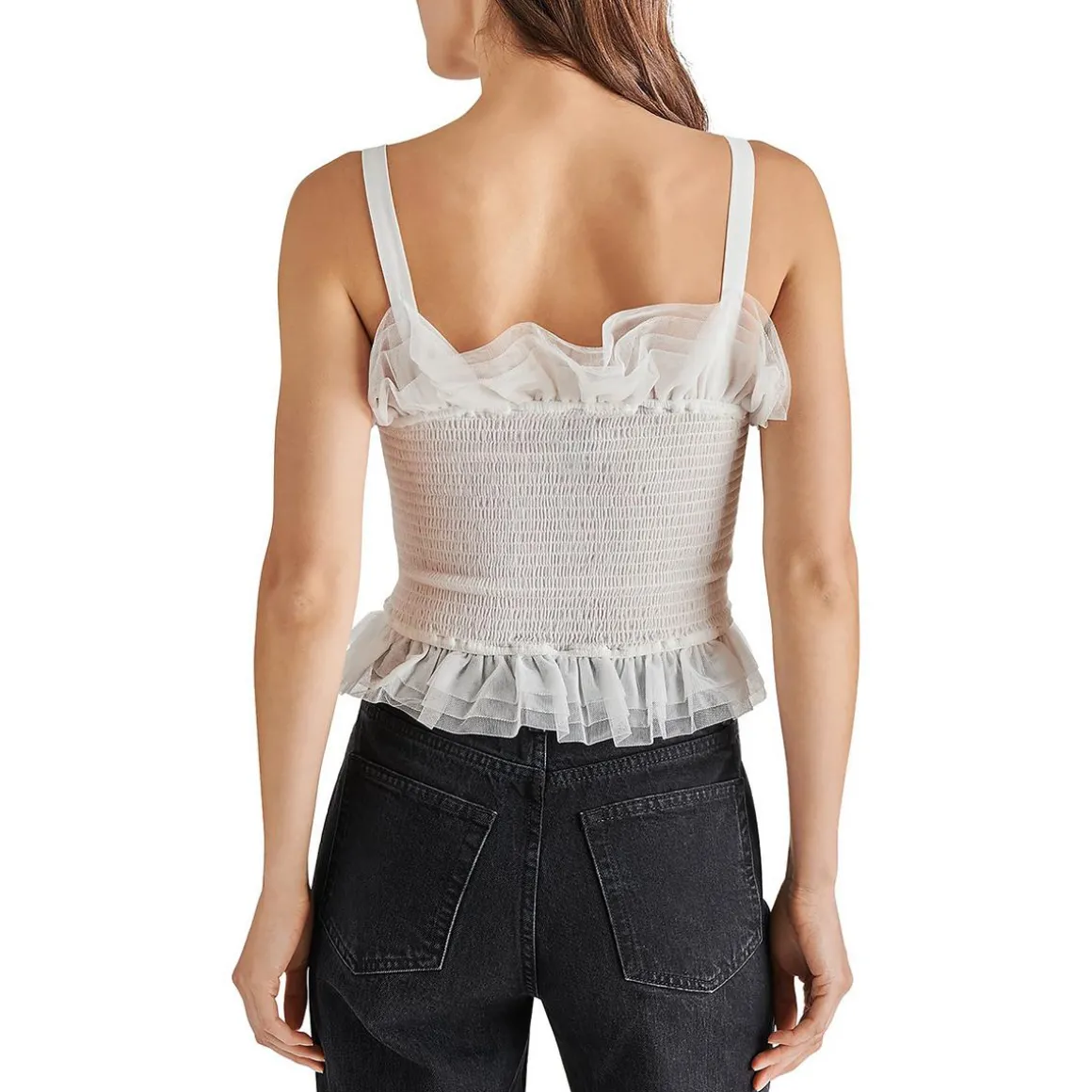 Rhiannon Ruffled Cropped Shell