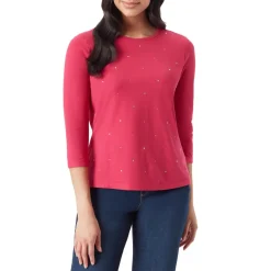 Rhinestones Casual Wear Pullover Top
