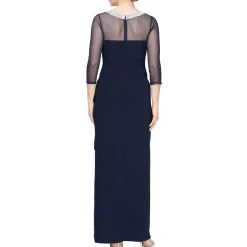 Rhinestones Midi Evening Dress