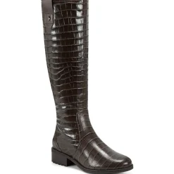 Rhonda Leather Block Heel Knee-High Boots