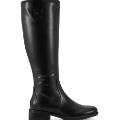 Rhonda Leather Block Heel Knee-High Boots