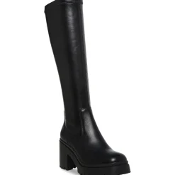 Ria Lug Sole Faux Leather Knee-High Boots