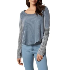 Ribbed Cable Knit Pullover Sweater