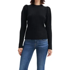 Ribbed Cashmere Pullover Sweater