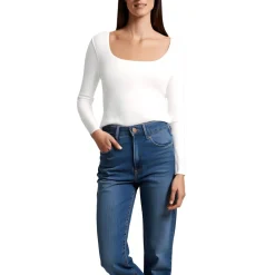 Ribbed Cotton Pullover Top